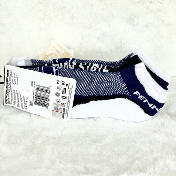 New with tags PENN STATE NITTANY LIONS 3PK NCA SOCKS BLUE, White, grey, black - Picture 4 of 4